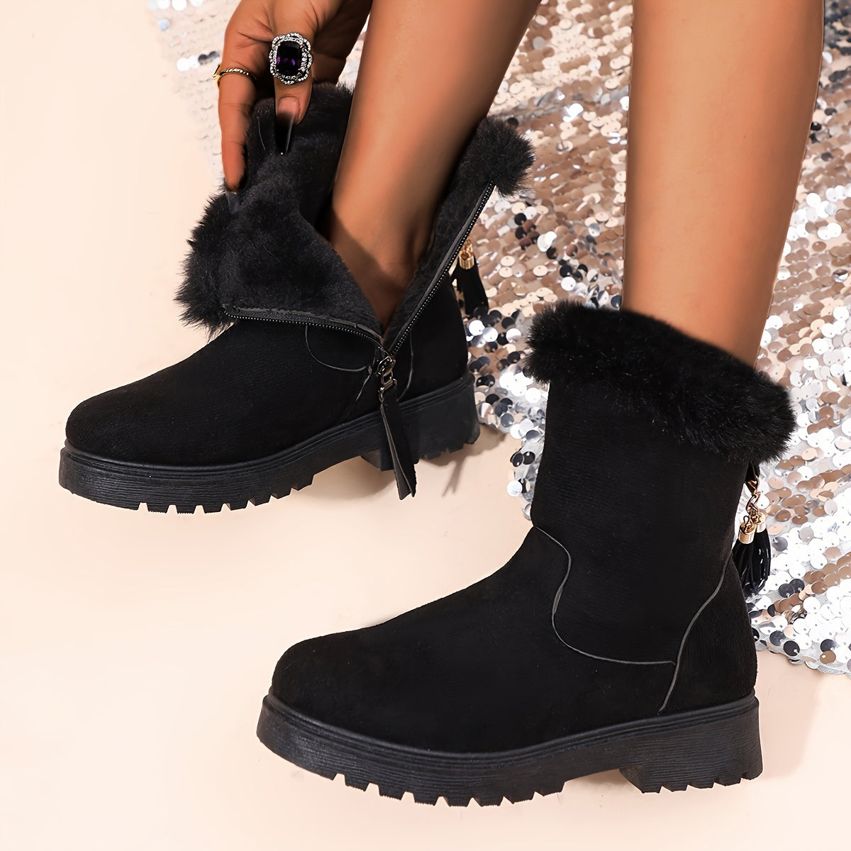 Zoe | Black Winter Boots