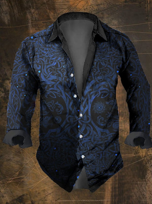 Carlos | Men's Shirt with Vintage Dark Skull Print