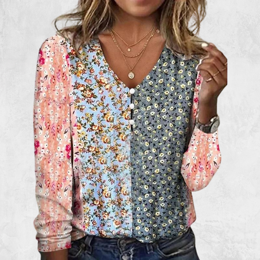 Iris | Boho Blouse with buttons