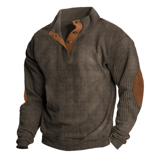 DAVID - COMFORTABLE SWEATSHIRT WITH STAND-UP COLLAR