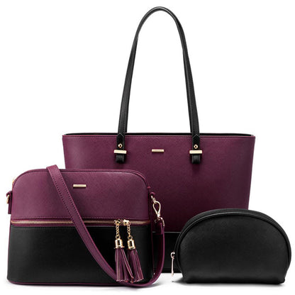 3-Piece Elegant Leather Bag Set - Grace’s Versatile Trio