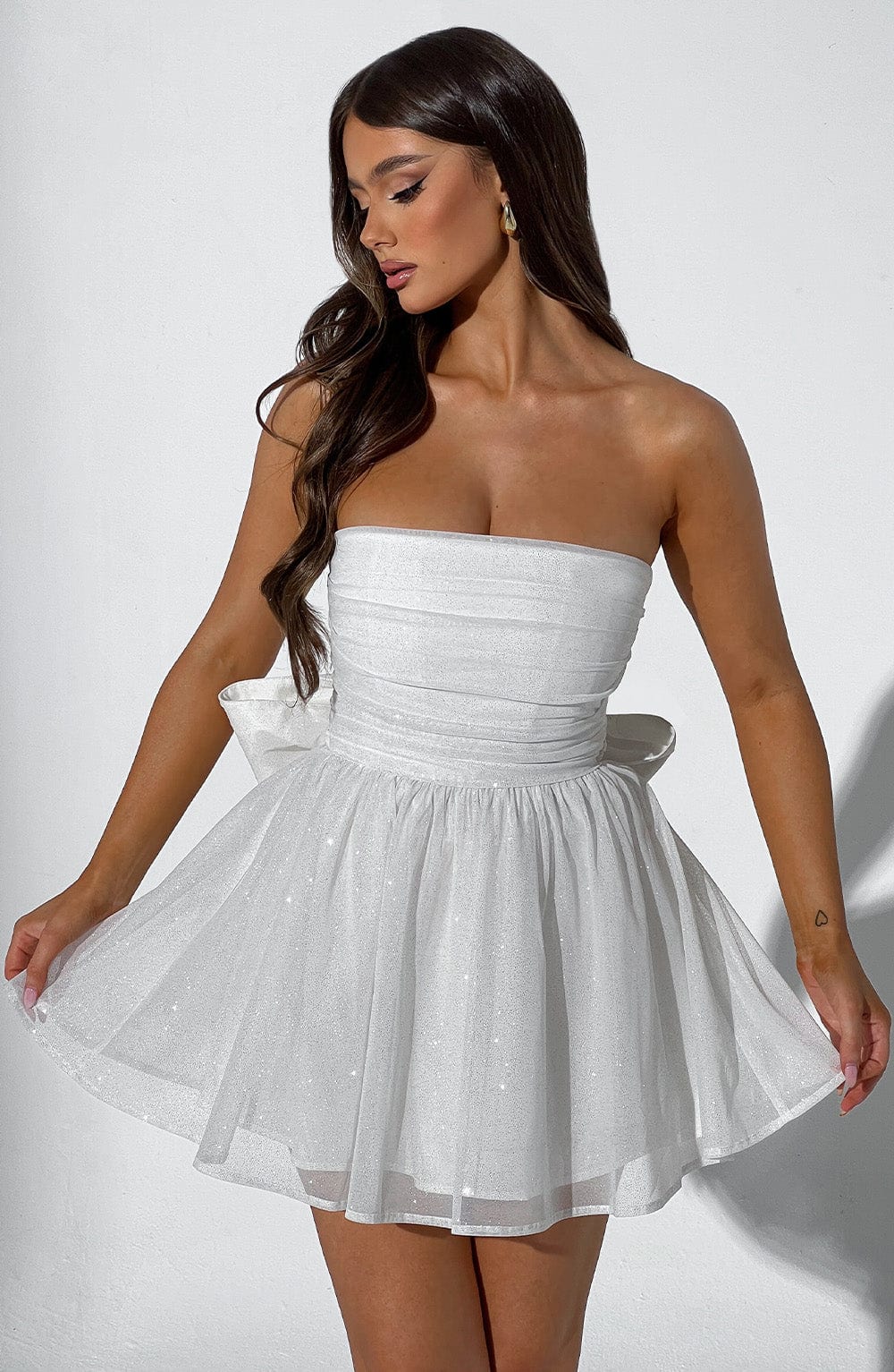 Katrina Mini Dress - Ivory Sparkle