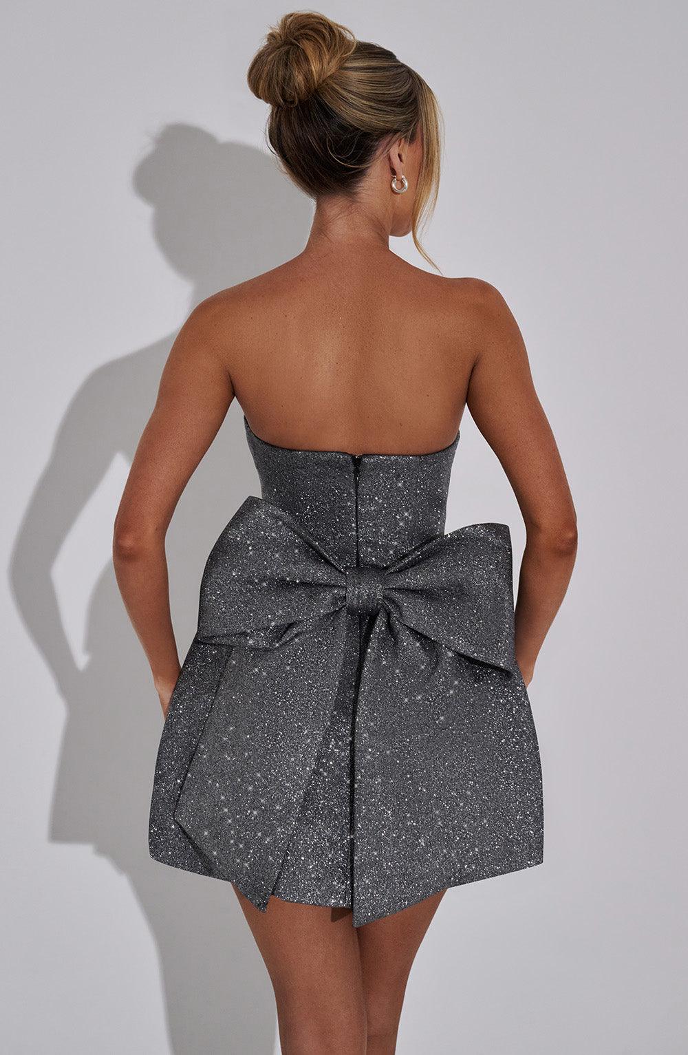 Alice Mini Dress - Grey Sparkle