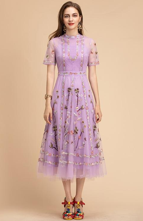 Embroidered Blossom Dress Threads & Bond