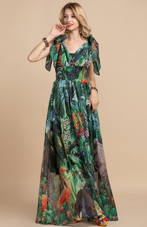 Vintage Flower Boho Maxi Dress Threads & Bond