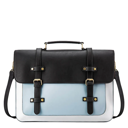 Chic Dual-Tone Satchel Backpack