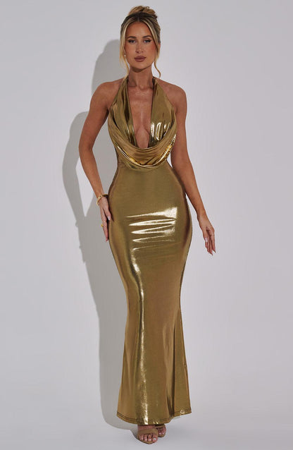 Chrishelle Maxi Dress - Gold