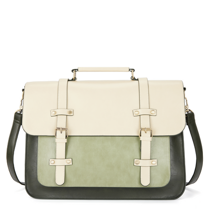 Chic Dual-Tone Satchel Backpack