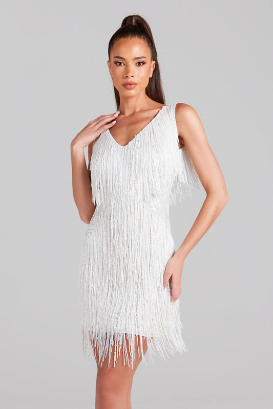 Euphoria Shimmer Fringe Dress