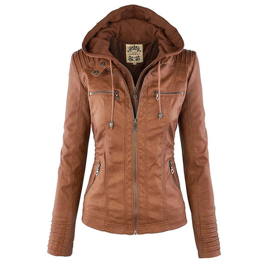 Jean | Classic hooded leather jacket