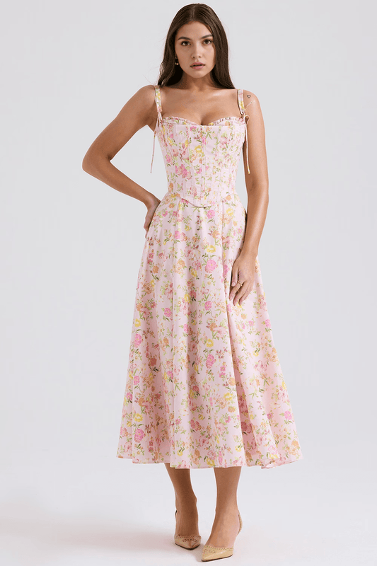Louise Midi Dress + Removable Corset