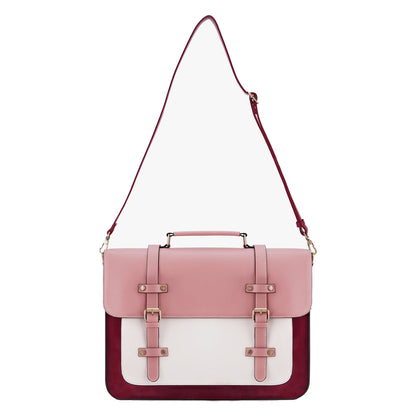 Chic Dual-Tone Satchel Backpack