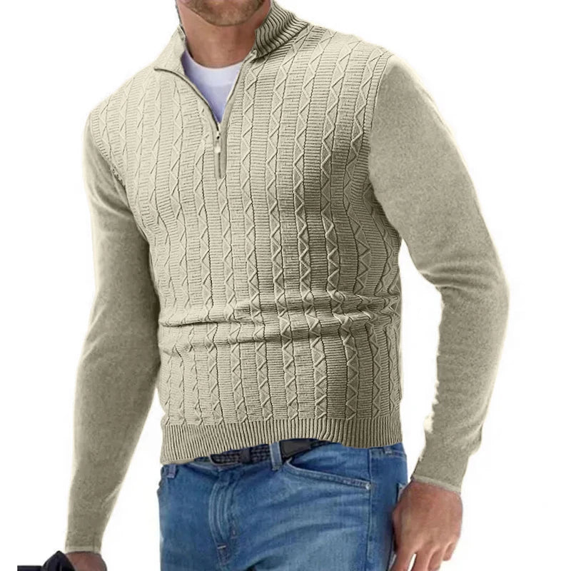 ETHAN - COMFORTABLE HALF-ZIP SWEATER