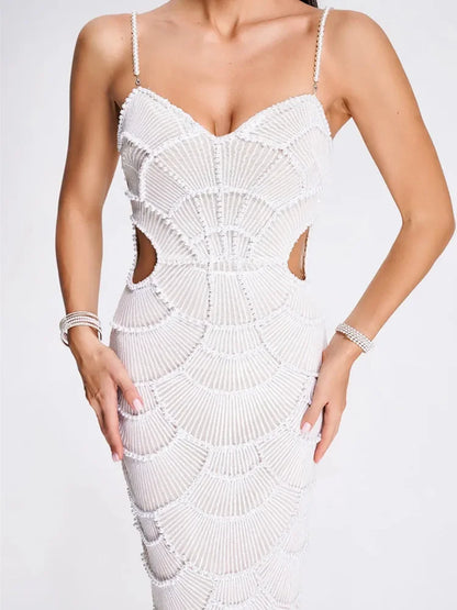 White Pearl Cut Out Dress - Threads & Bond