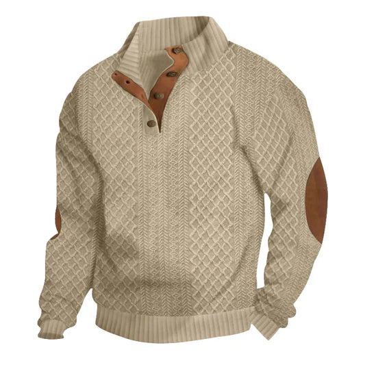 DAVE - COMFORTABLE SWEATSHIRT WITH STAND-UP COLLAR