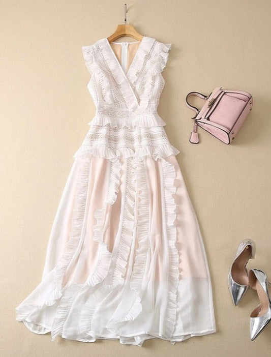 White Elegance Dress Threads & Bond