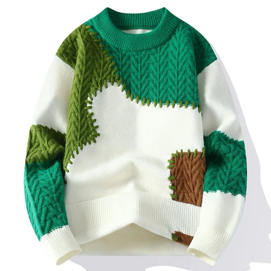 Michael | Casual patchwork sweater for men