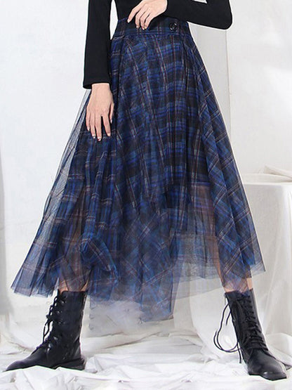 Alaiya Plaid Skirt