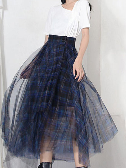 Alaiya Plaid Skirt