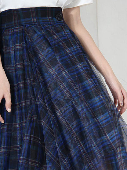 Alaiya Plaid Skirt