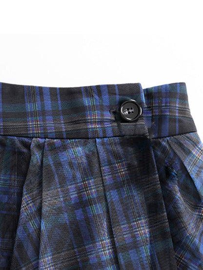 Alaiya Plaid Skirt