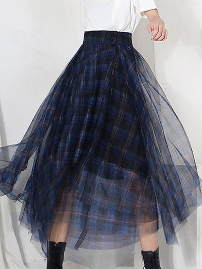 Alaiya Plaid Skirt