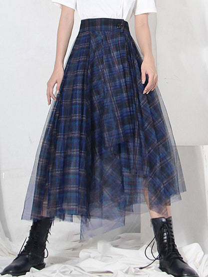 Alaiya Plaid Skirt