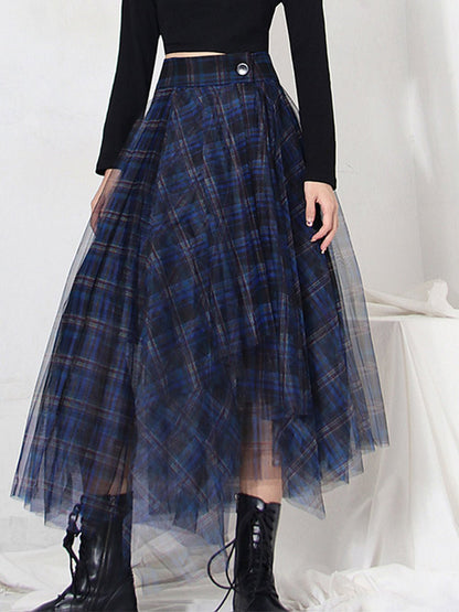 Alaiya Plaid Skirt