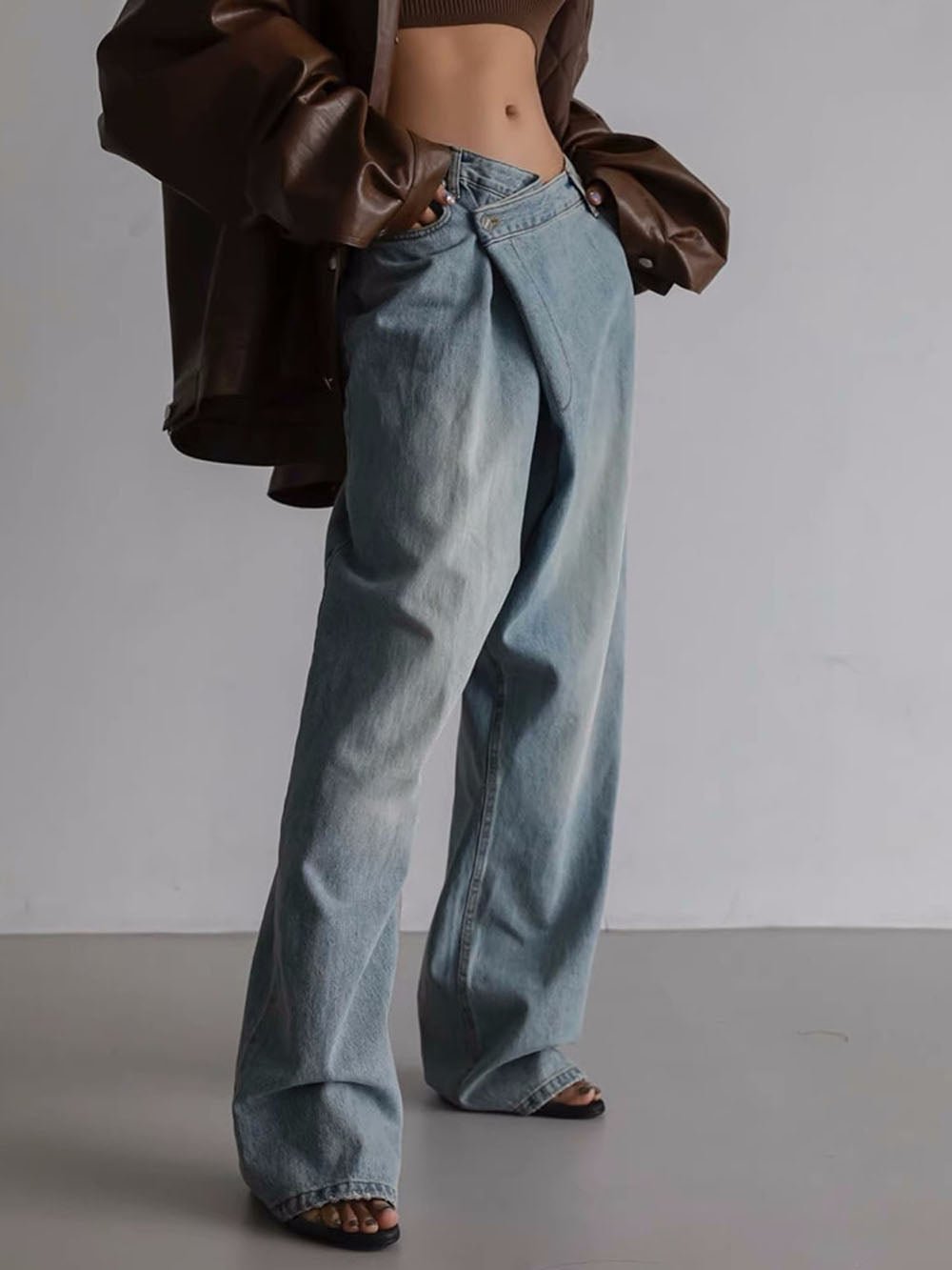 Allie Asymmetrical Denim Pant