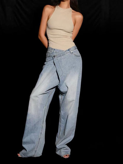 Allie Asymmetrical Denim Pant