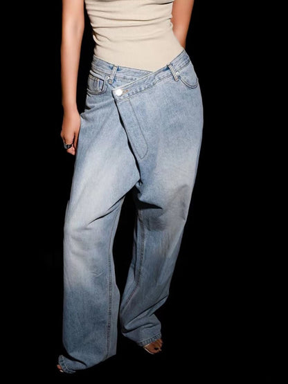 Allie Asymmetrical Denim Pant