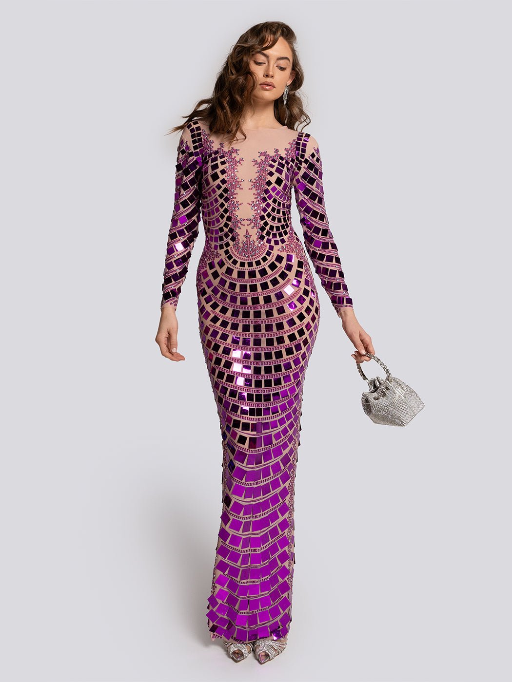 Ava Mirror Sequined Maxi Dress Threads & Bond