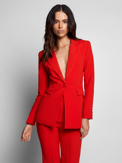 Bahira Blazer + Pants Set In Red