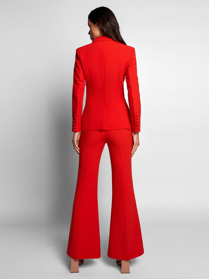 Bahira Blazer + Pants Set In Red