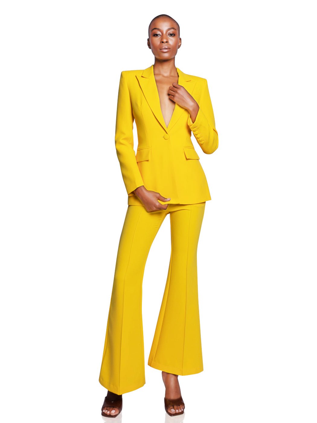 Bahira Blazer + Pants Set In Yellow