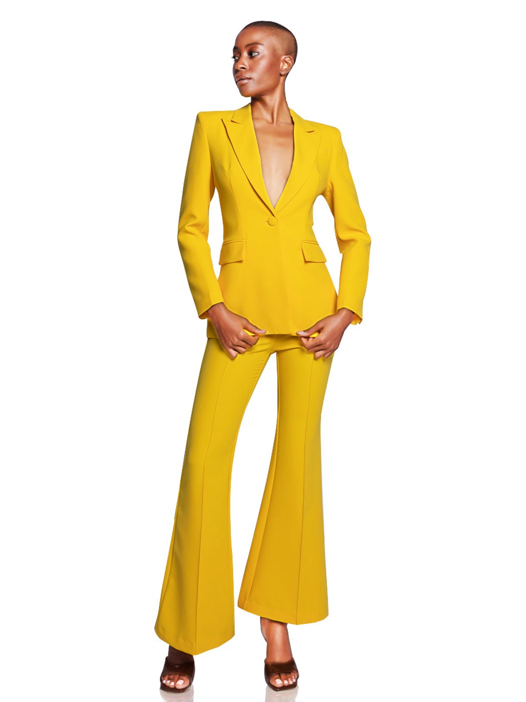 Bahira Blazer + Pants Set In Yellow