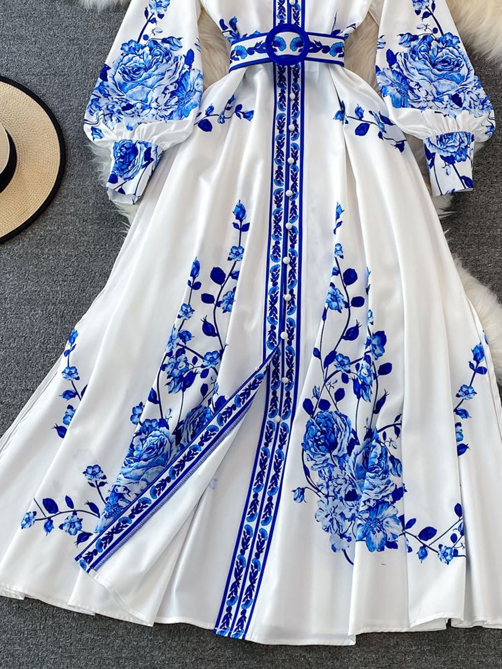 Bianca Breasted Belt Maxi Dress