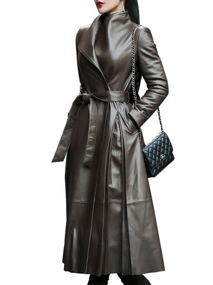 Brooke Faux Leather Trench Coat Threads & Bond