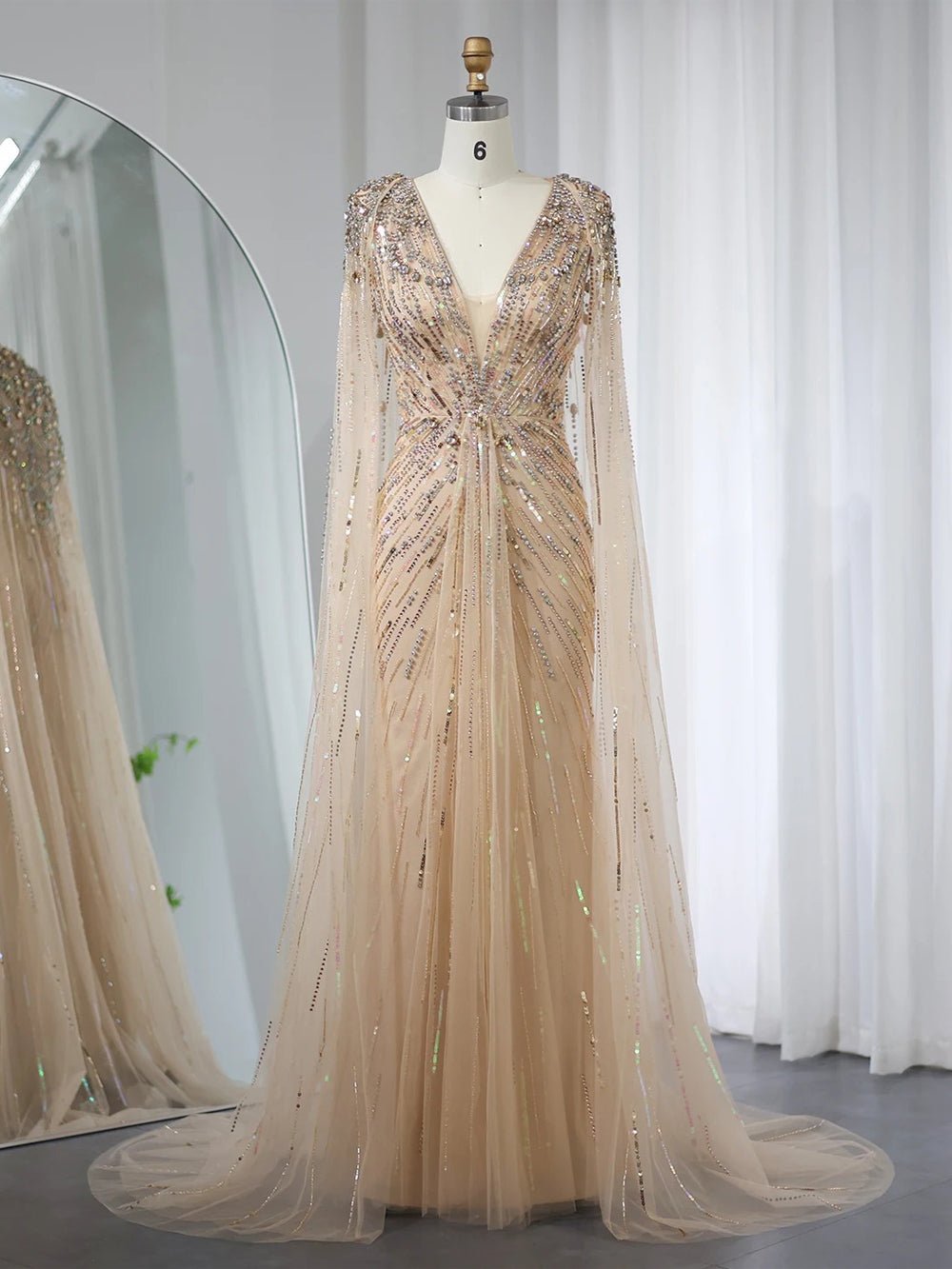 Caeli Crystal Maxi Dress In Gold Threads & Bond