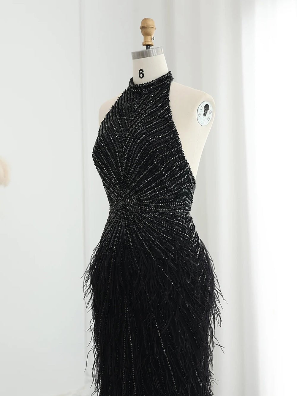 Ceilie Beaded Feather Maxi Dress Threads & Bond