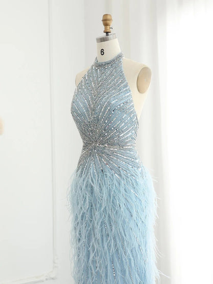 Ceilie Beaded Feather Maxi Dress Threads & Bond