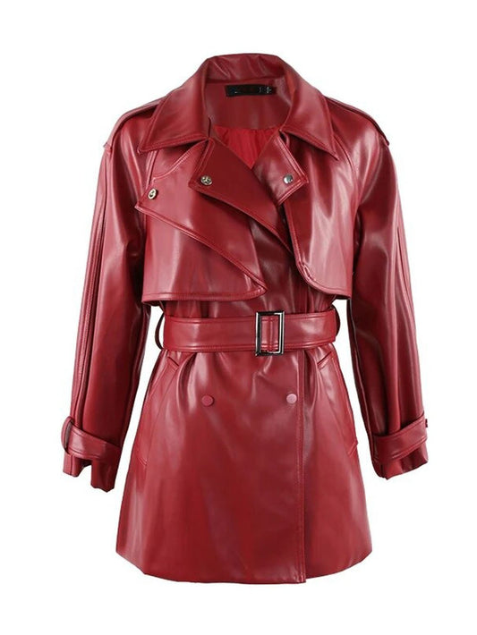 Cooper Faux Leather Trench Coat Threads & Bond