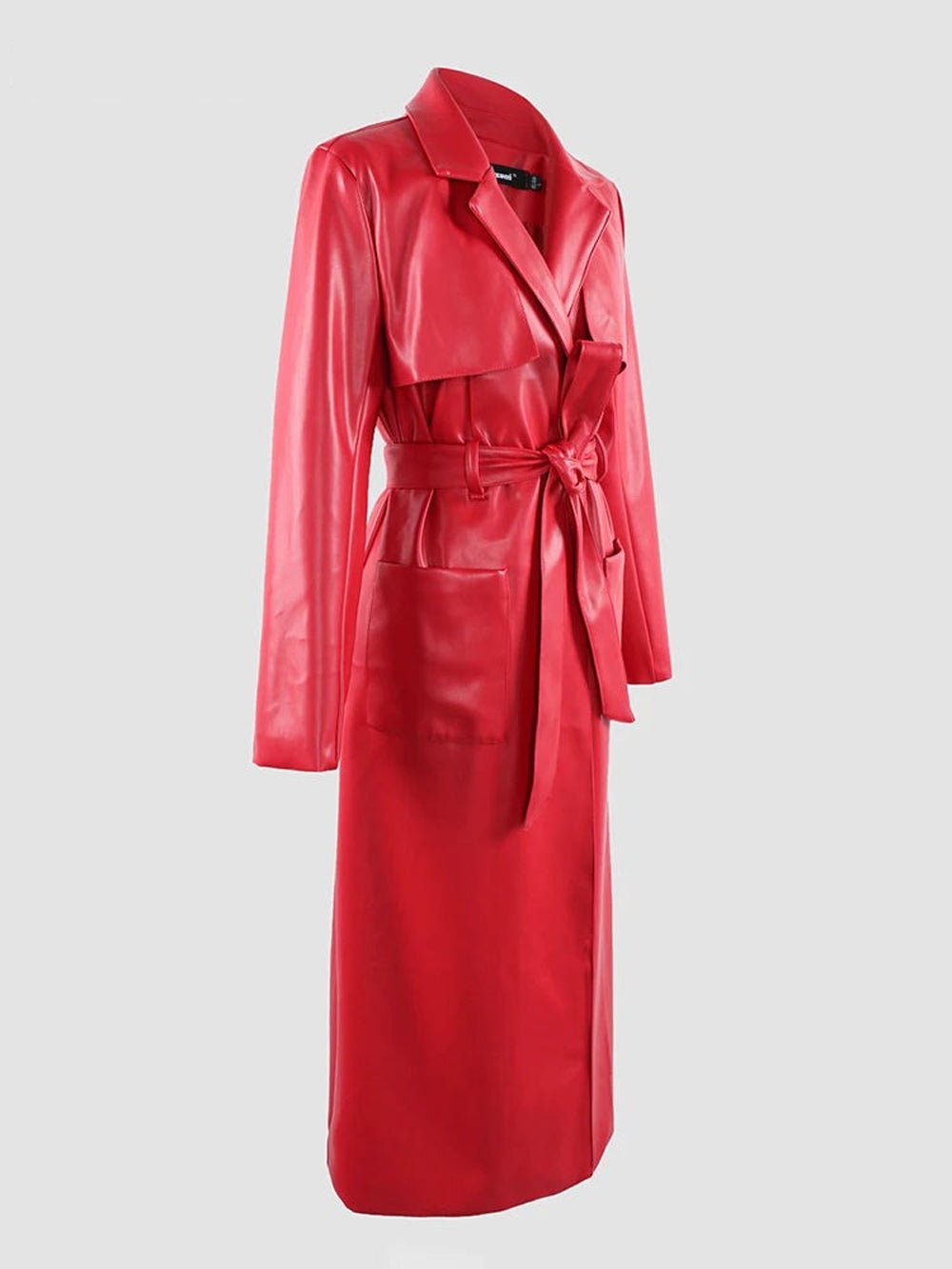 Dallee Pu Leather Trench Coat Threads & Bond