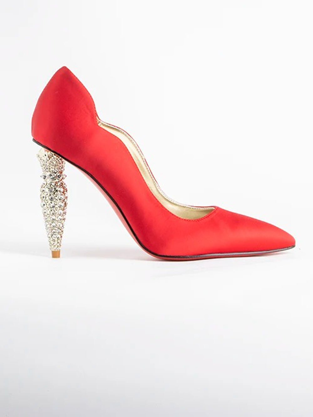 Dixen Pumps Rhinestone Heel Threads & Bond