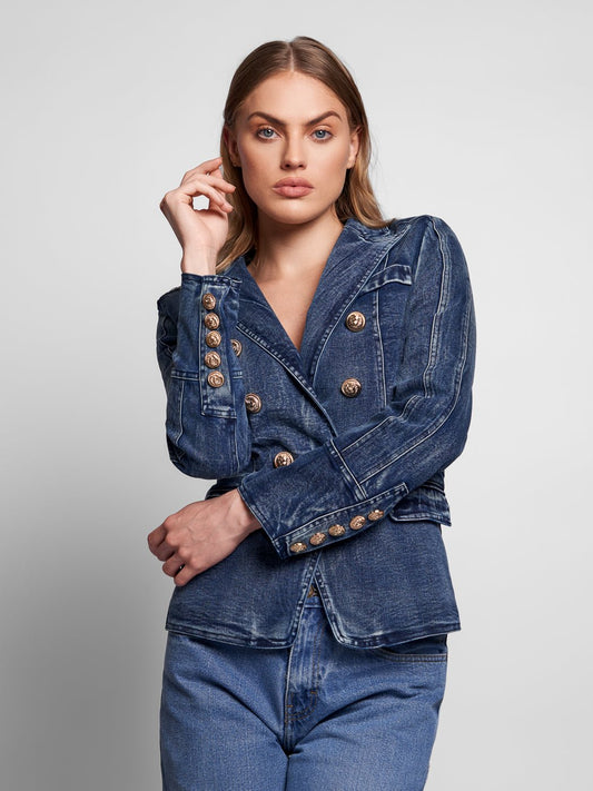 Double-Breasted Denim Jacket