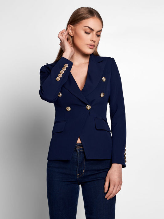 Double-Breasted Jacket in Navy Blue