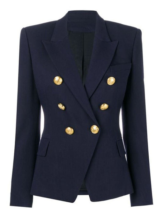 Double-Breasted Navy Blazer