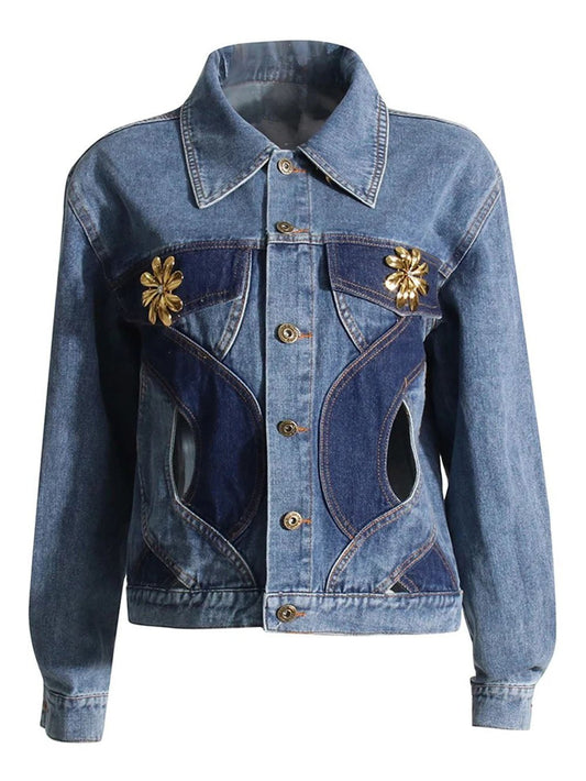 Eleanor Hollow Out Denim Jacket Threads & Bond