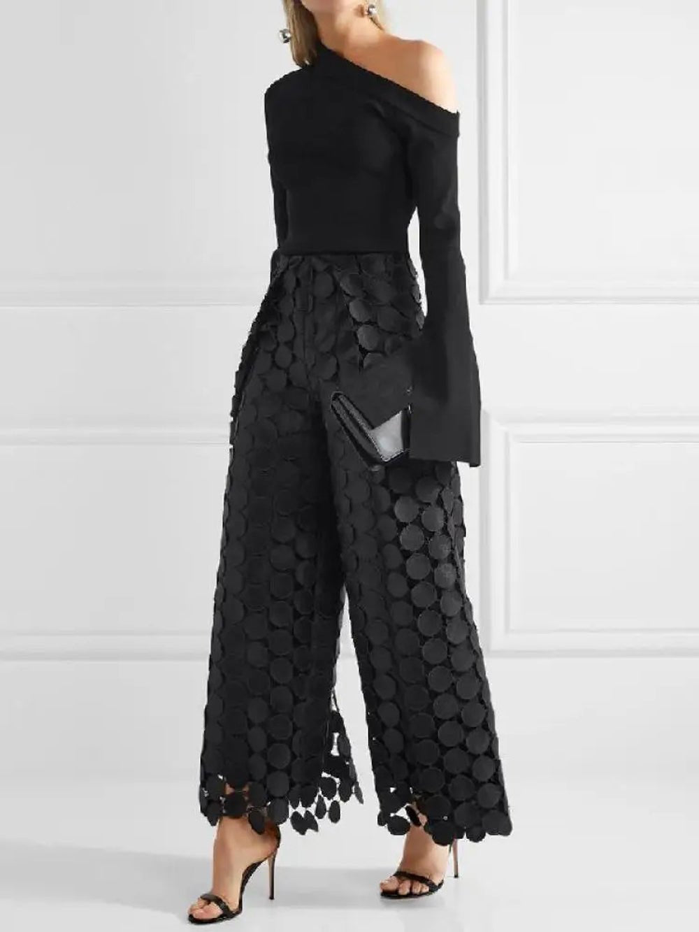 Eliana Wide Leg Hollow Polka Dot Pant Threads & Bond