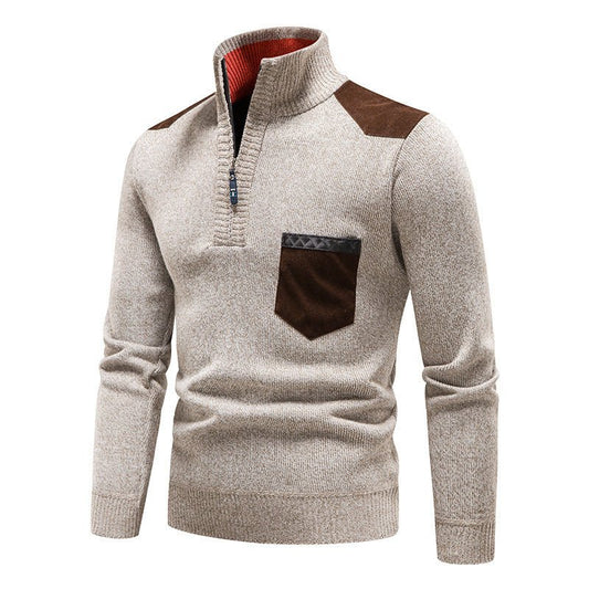 BARRON - QUARTER ZIP SWEATER